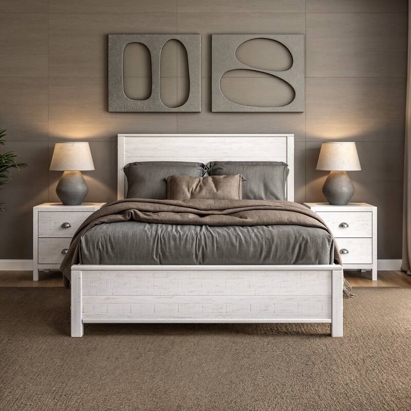 Standard Baja Bed - Shabby White - Queen