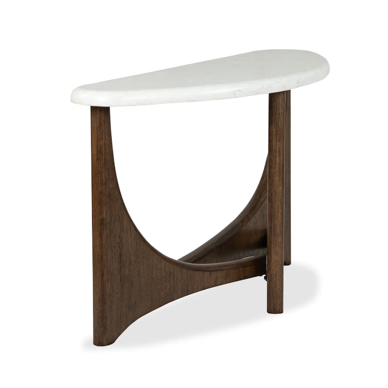 Magnussen Home Arwen Turkish Coffee Demilune Sofa Table - 54''W x 17''D x 28''H