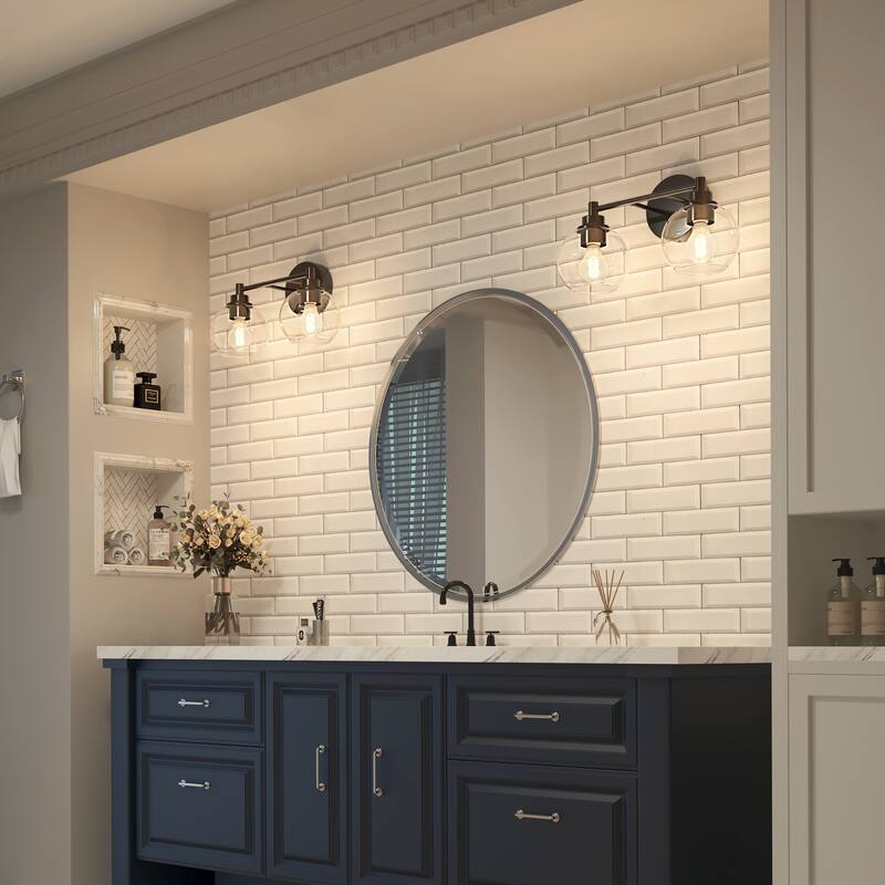 Dimmable Bathroom Vanity Light Globe Glass Shades