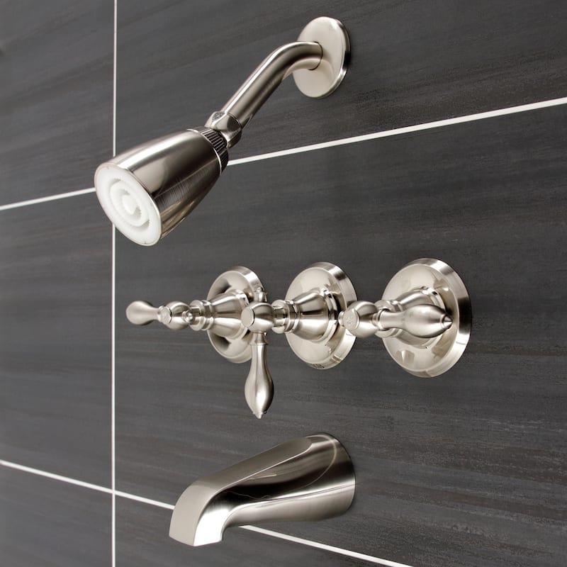 American Classic Three-Handle Tub and Shower Faucet