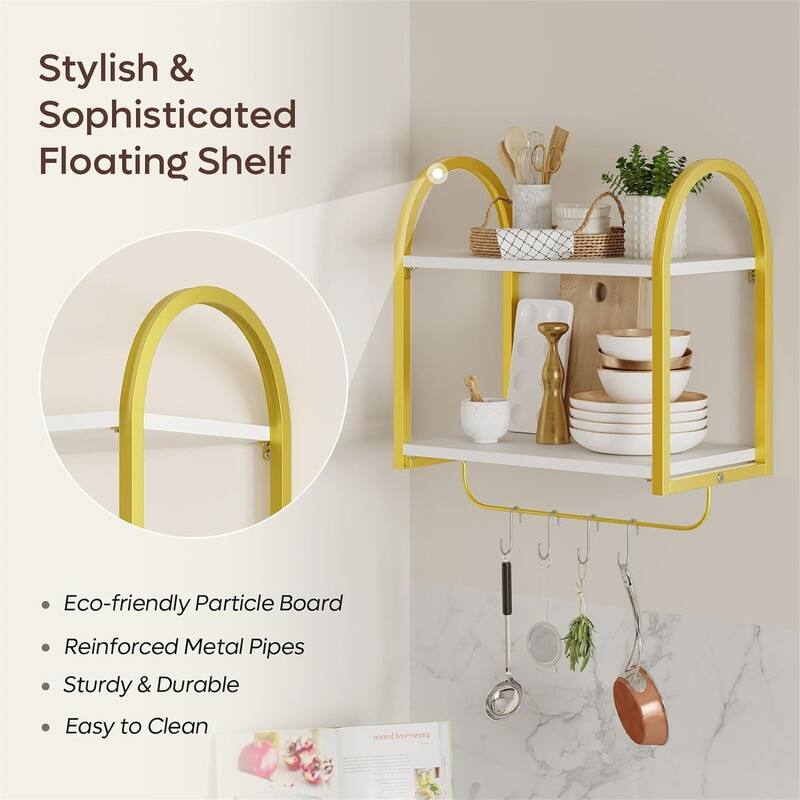 Floating Shelves for Wall Mounted - 9.5"D x 16"W x 17.4"H