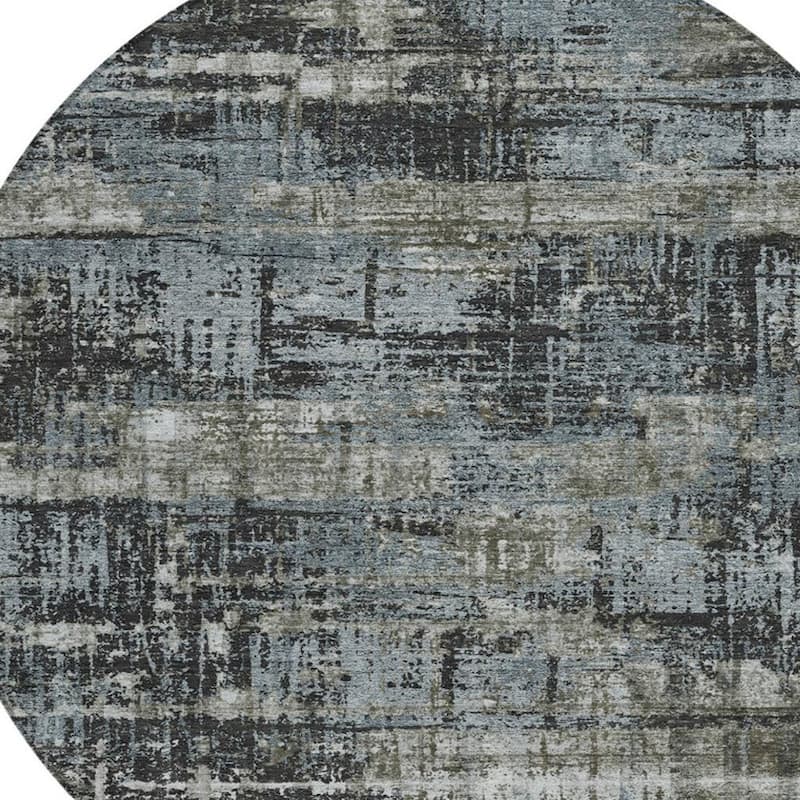 HomeRoots Geometric Transitional Rectangle Outdoor Rug