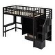 preview thumbnail 23 of 25, Twin Size Loft Bed with Bookshelf, Drawers, Desk and Wardrobe