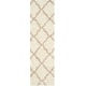 preview thumbnail 62 of 162, SAFAVIEH Dallas Shag Giusy Trellis 1.5-inch Thick Rug 2'3" x 10' Runner - Ivory/Beige - Runner
