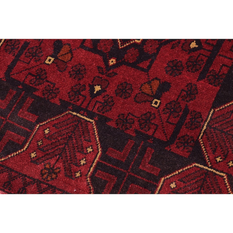 Tribal Biljik Khal Mohammadi Allyson Red/Blue Rug - 2'7'' x 4'0''