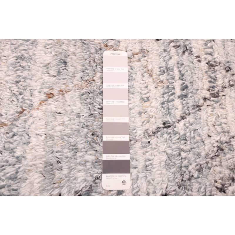 ECARPETGALLERY Hand-knotted Tangier Grey Wool Rug - 5'1 x 8'2