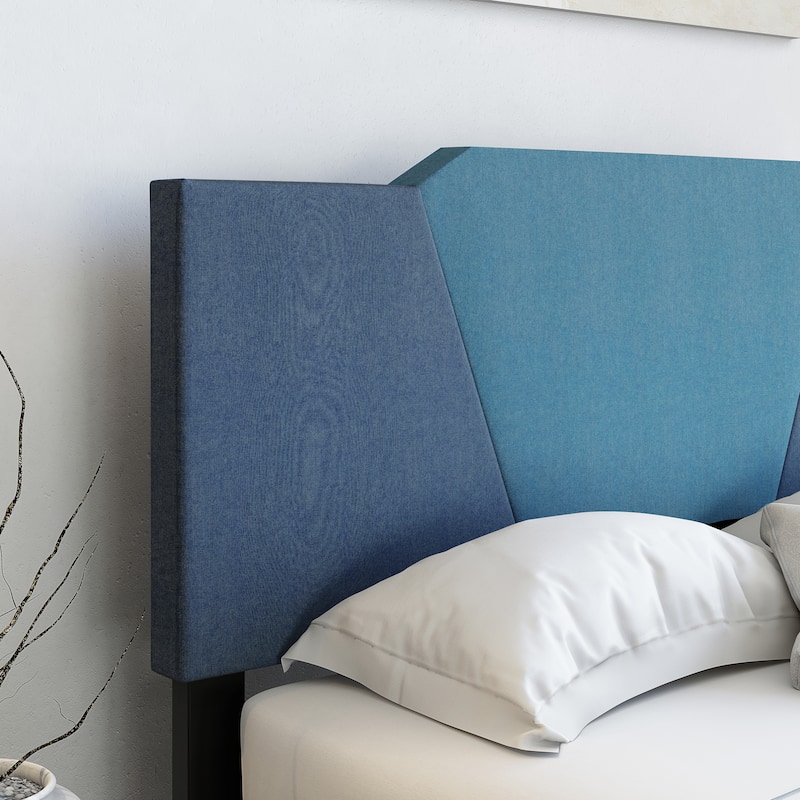 Boyd Sleep Tuscany Upholstered Linen Geometrical Bed Frame with ...