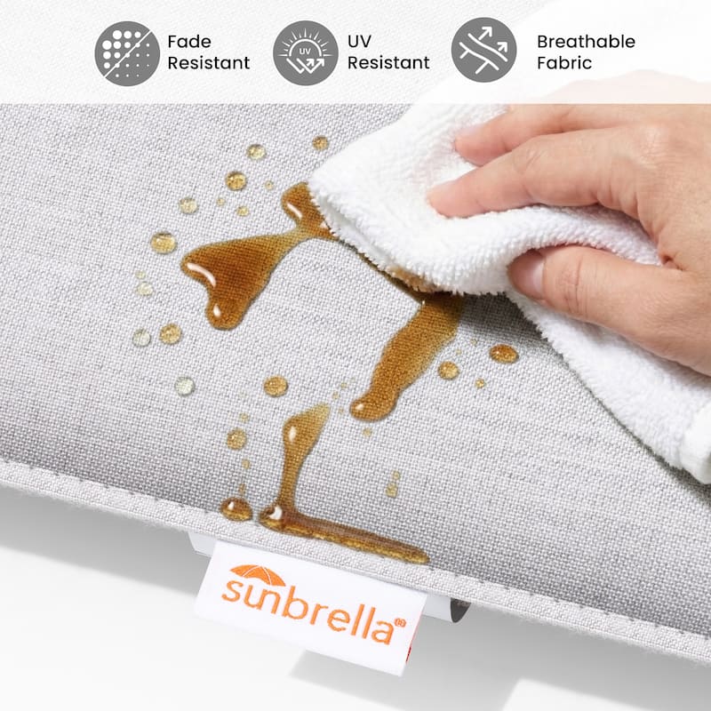 Outdoor Bar Stools Patio Cast Aluminum Swivel Barstools with Sunbrella Cushion