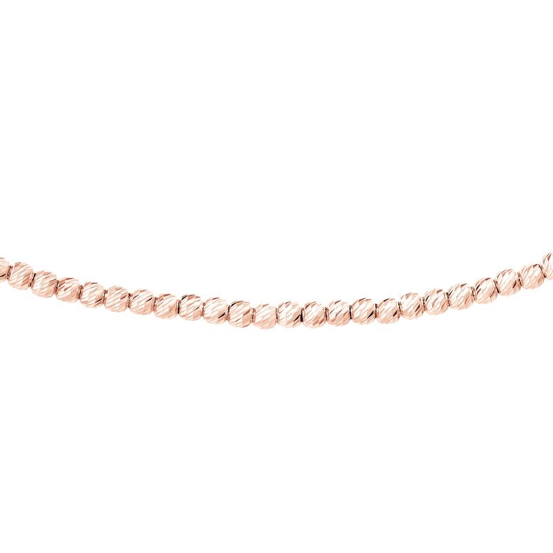 Marquee Jewels 14K Solid Rose Gold Adjustable Beaded Choker