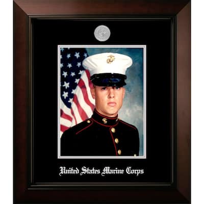 Patriot Frames Marine 8x10 Portrait Legacy Frame with Silver Medallion