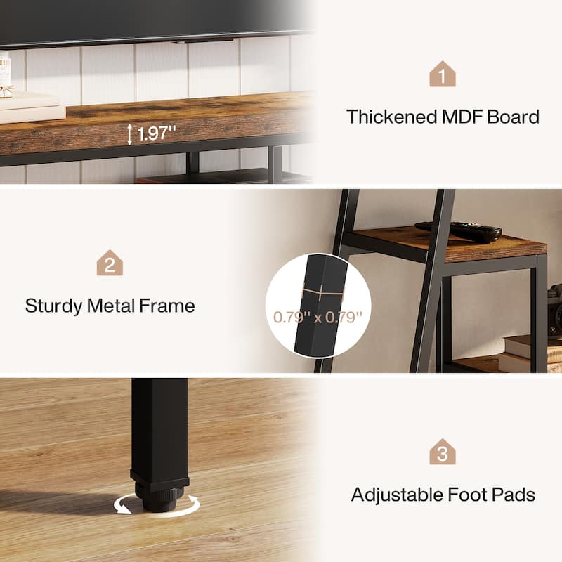 TV Stand for Televisions up to 80 Inches with Storage Shelves