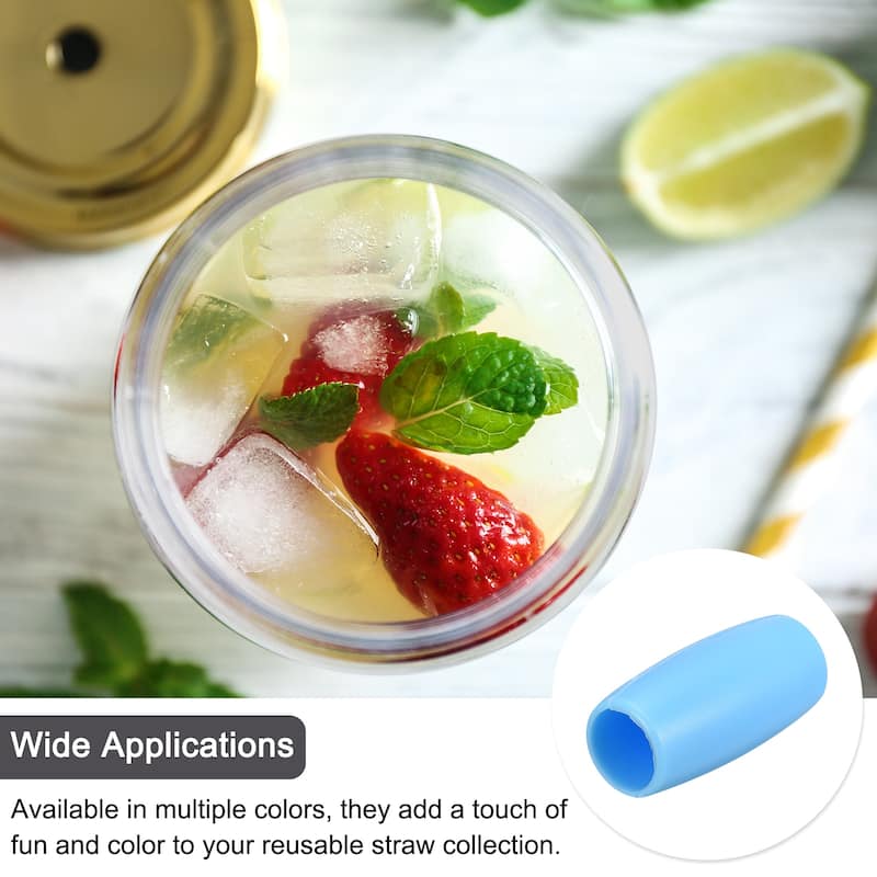 11pcs Silicone Straw Tips for 1/2 Inch OD Steel Straws