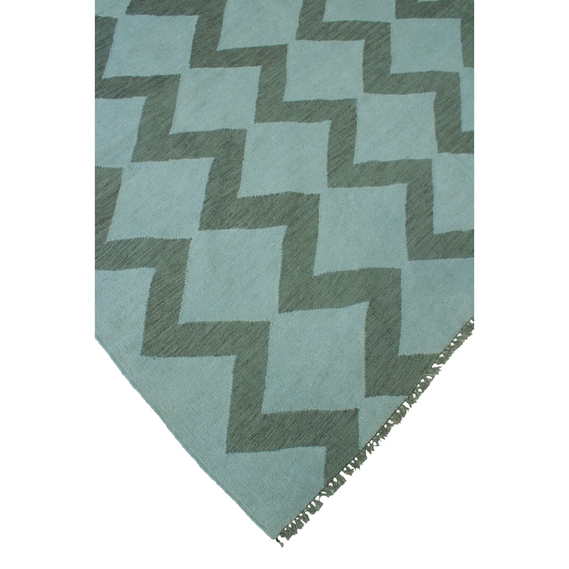 Noori Rug Overdyed Flatweave Amber Grey/Drk. Grey Rug - 6'9" x 8'5"