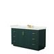 Option Green, Gold Trim, White Quartz Top