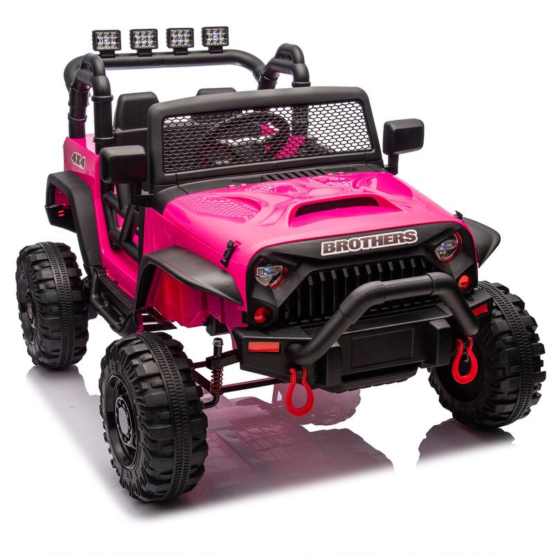 Kids Electric Ride-On Car 24V 400W with Parents Control, 3 Speed Settings, Bluetooth, USB, Music, LED Searchlights