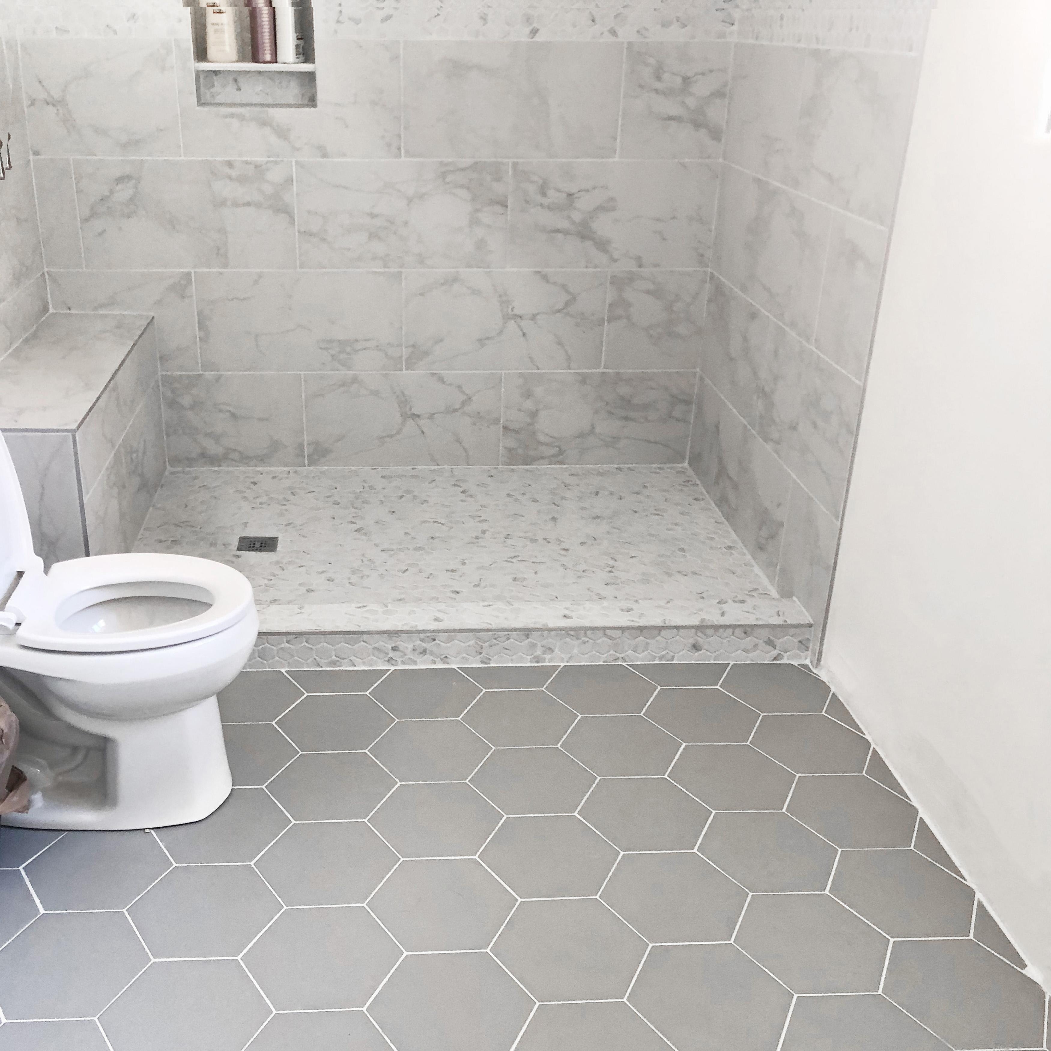 Merola Tile Textile Basic Hex Silver 8-5/8" x 9-7/8" Porcelain Floor and Wall Tile