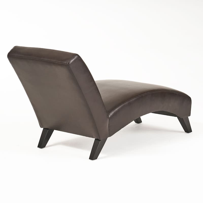 Christopher Knight Home - Finlay Leather Chaise Lounge