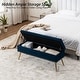 preview thumbnail 90 of 92, Velvet Storage Ottoman Bench with gold legs and Nailhead Trim for Bedroom/End of Bed/Entryway/Window