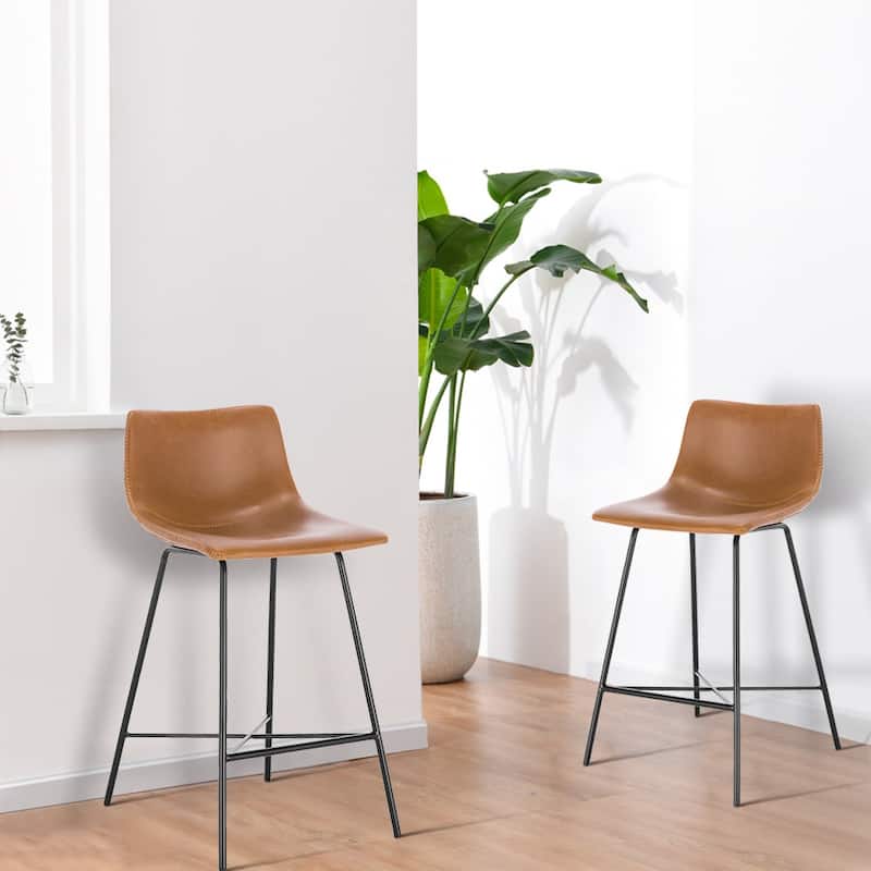 Poly & Bark Paxton 24" Seat Height Counter Stool (Set of 2)