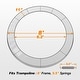 preview thumbnail 12 of 11, ExacMe Trampoline Pad Replacement, 8 10 12 13 14 15 16 Foot Safety Spring Cover, Grey