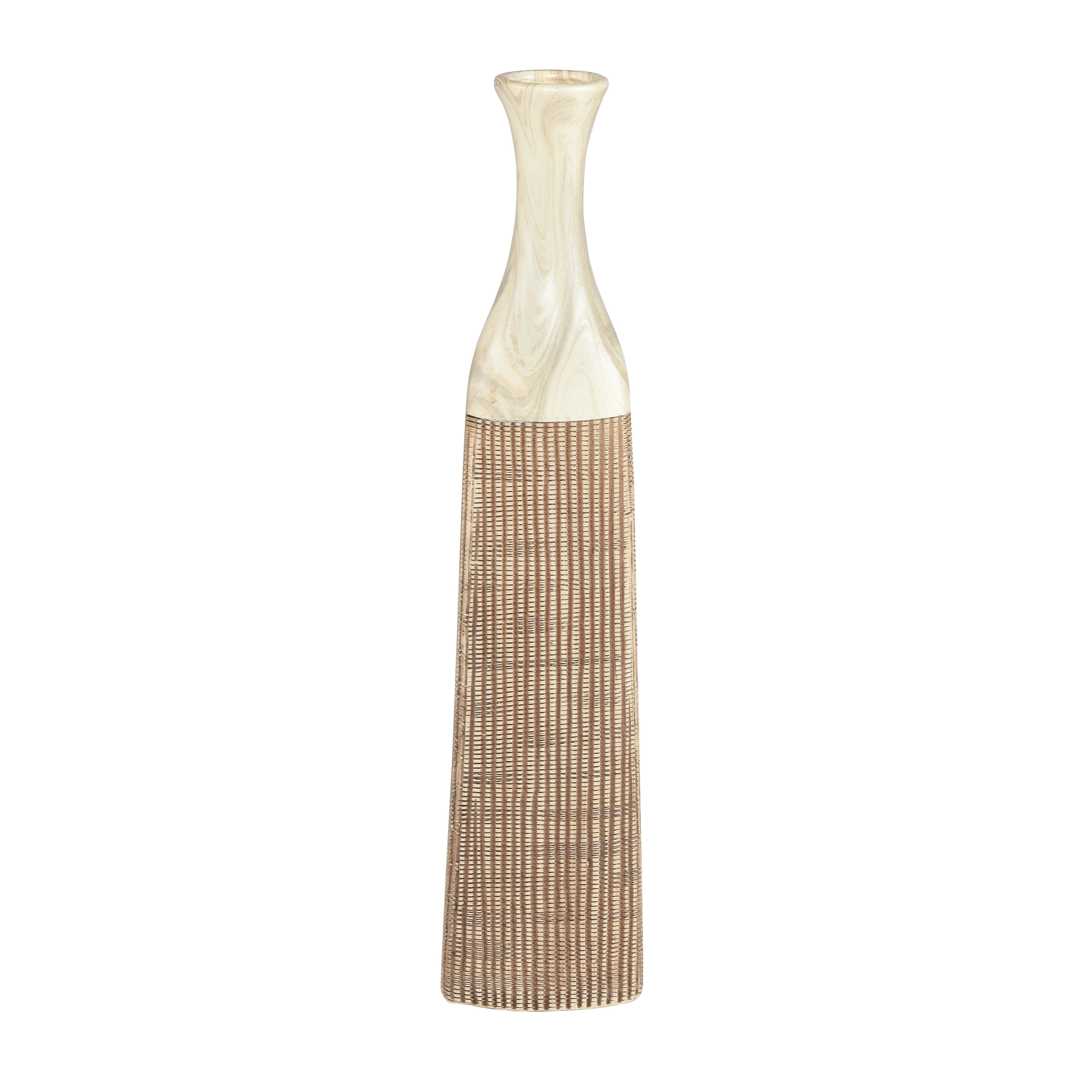 Atlas Rollins Painted White Vase
