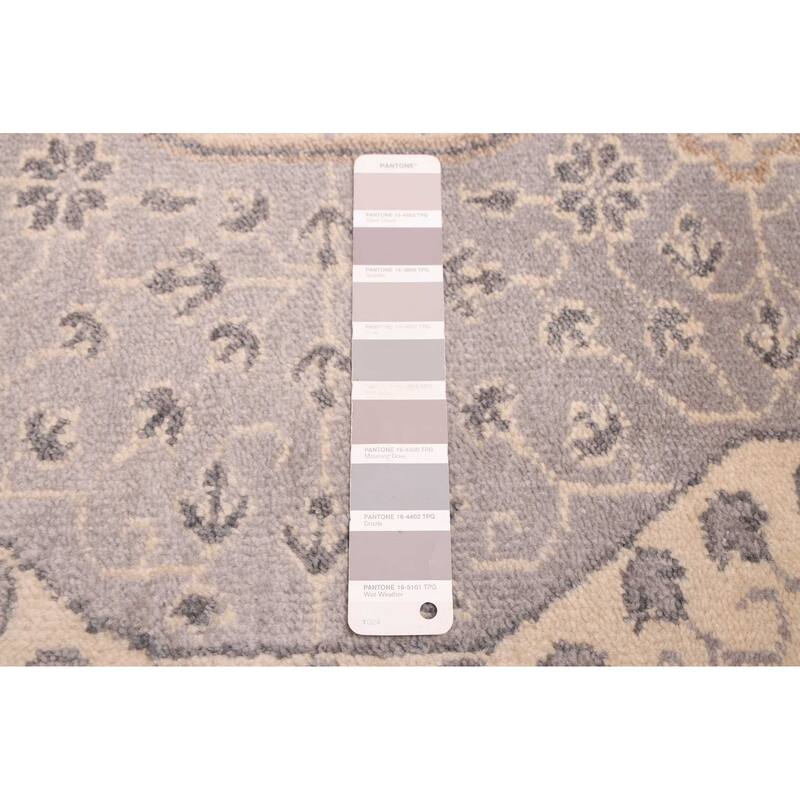 ECARPETGALLERY Hand-knotted Mamluk Grey Wool Rug - 6'0 x 8'11