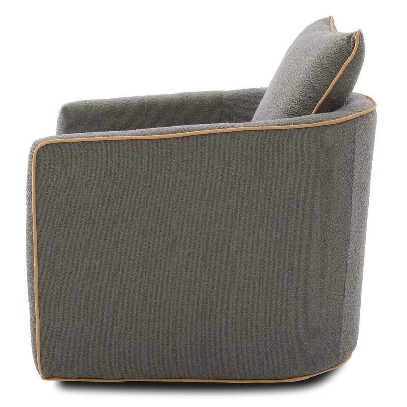 Swivel Accent Chair Upholstered Club Chair Barrel Sofa Chair for Living Room, Reading Corner, and Small Spaces