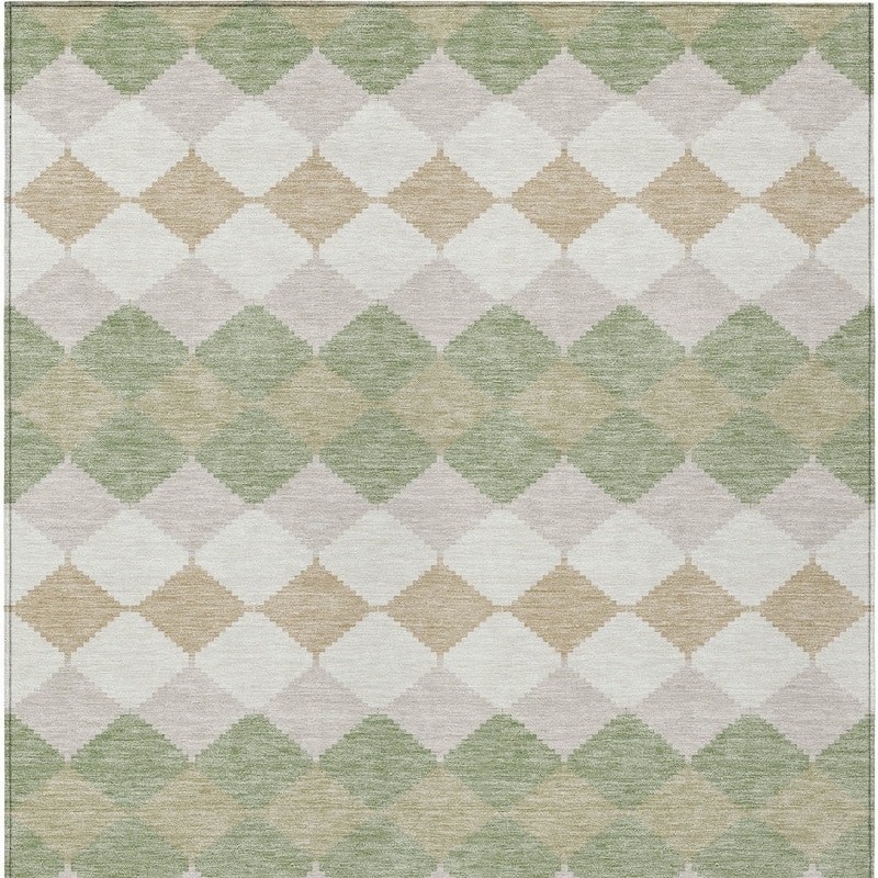 HomeRoots Geometric Transitional Rectangle Outdoor Rug