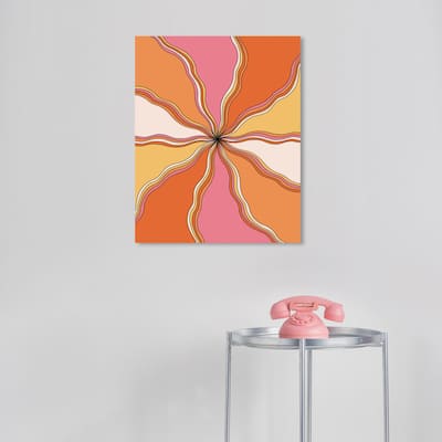 Wynwood Studio Canvas Abstract Slices of my Cake Orange Modern & Contemporary Wall Art Canvas Print