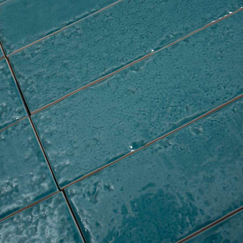 Valenza 2x16 Tropical Teal Ceramic Zellige Subway Wall Tile (10.76 sq ft/case) - 50 Pack