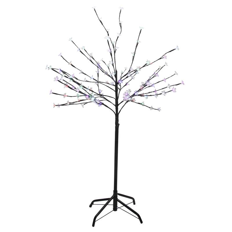 4' LED Lighted Cherry Blossom Flower Tree - Color Changing Lights - 30