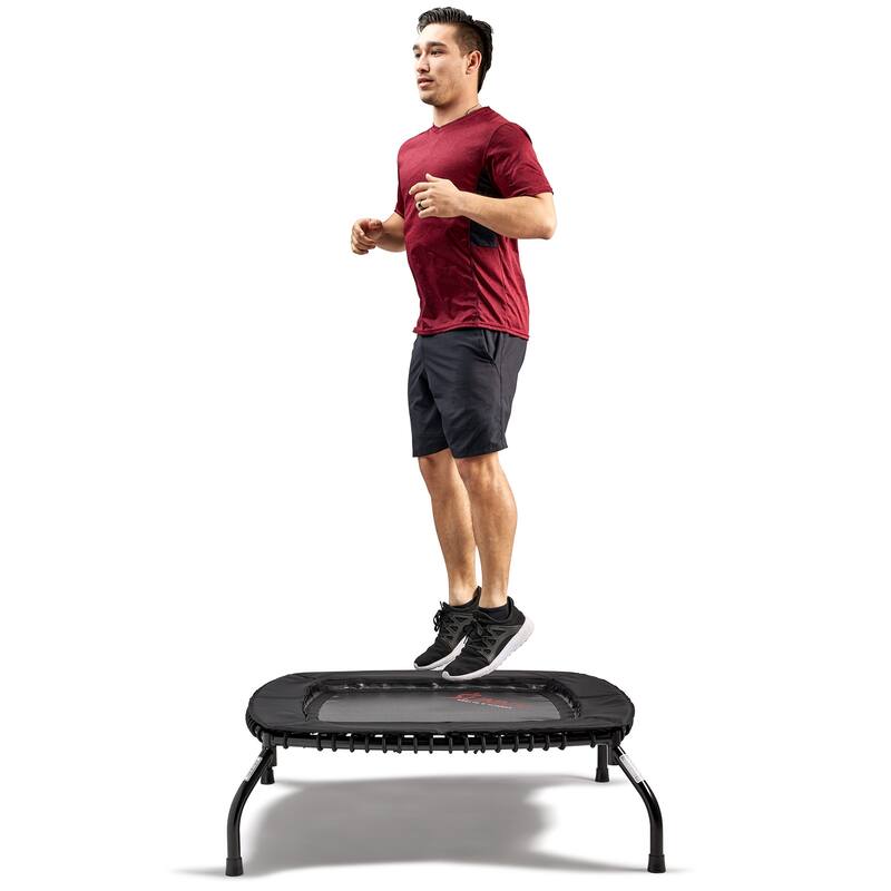 Sunny Health & Fitness Springless Mini Fitness Trampoline Rebounder for Quieter and Safer Workouts 40 inch - SF-S021048