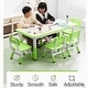 preview thumbnail 2 of 9, Kids Table and 6 Chair Set Activity Art Table for Classroom Daycares