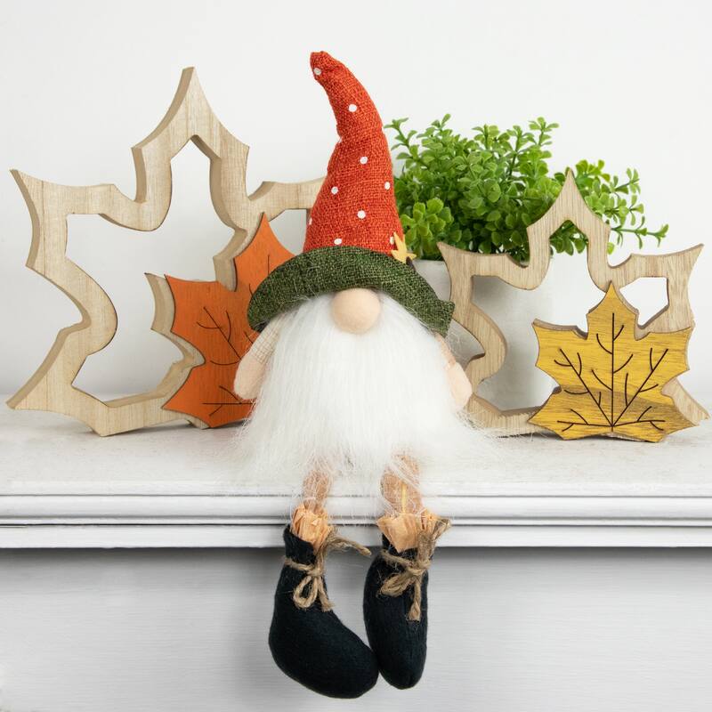Sitting Sunflower Autumn Harvest Gnome Figurine - 11"