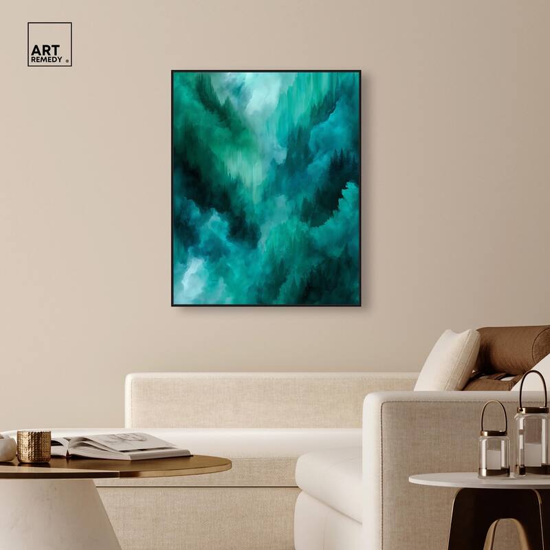 Textured Teal II Canvas by Art Remedy