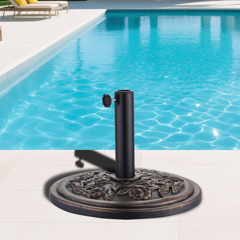 Autlaycil 7.5 ft Outdoor Umbrella Patio with Fringe. - Black-2