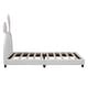 preview thumbnail 24 of 25, Twin Size Upholstered Leather Platform Bed with Rabbit Ornament