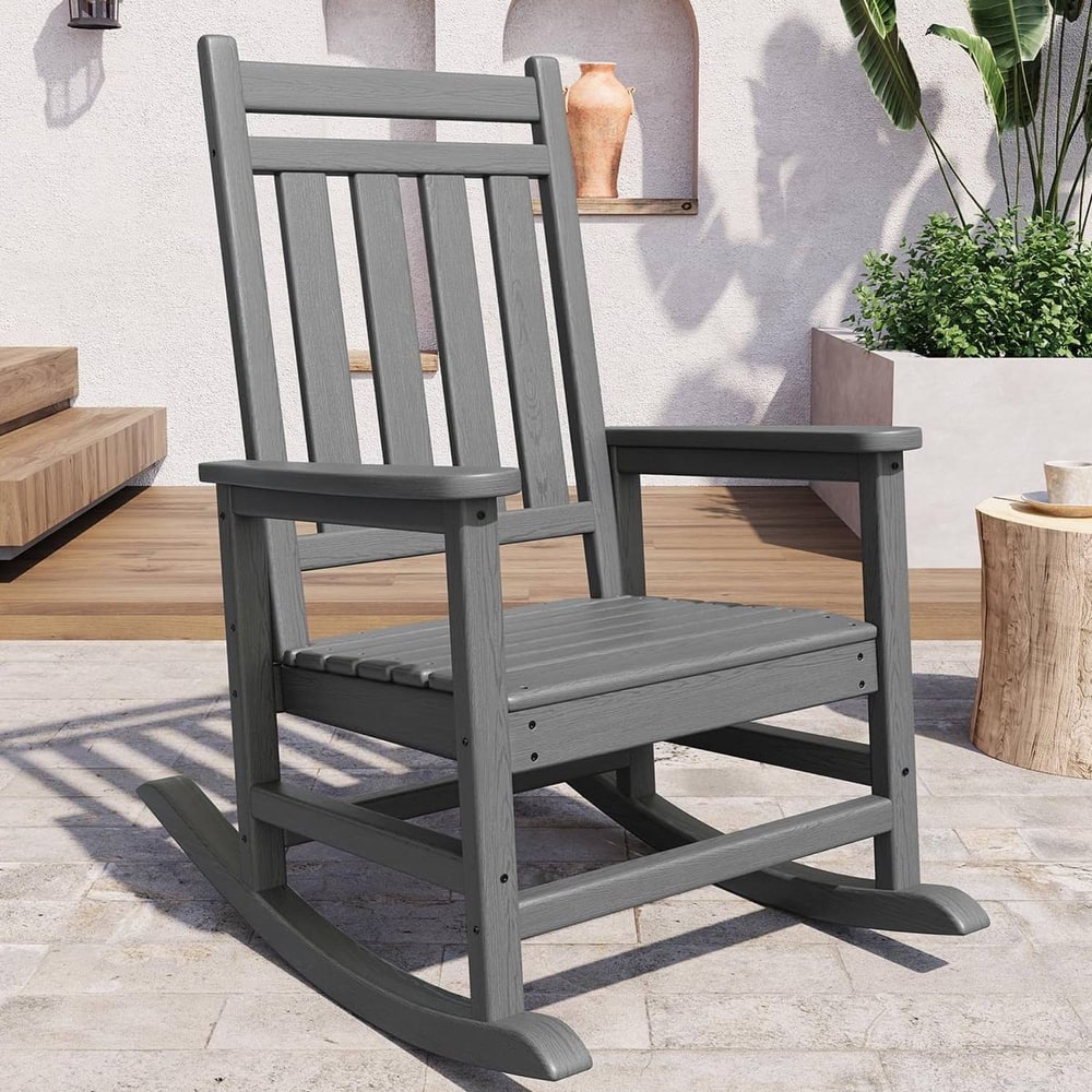 Outdoor All Weather Resistant Rocking Chair for Patio, Porch - N/A