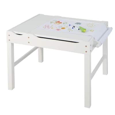 Wooden Kids Multi Activity Play Table with Storage Paper Roll - 34" x 23.5" x 22.5" (L x W x H)