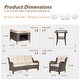 preview thumbnail 75 of 91, Outdoor Patio Furniture Set Brown Wicker Patio Conversation Seating Sets