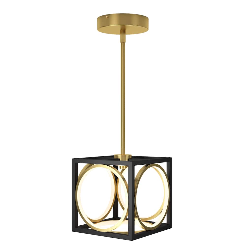 Artika Astoria LED Pendant Ceiling Light, Black & Gold