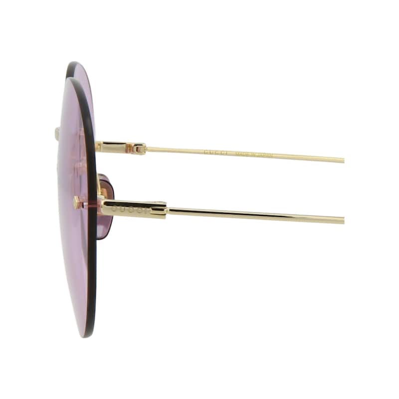 Gucci Round-Frame Metal Sunglasses