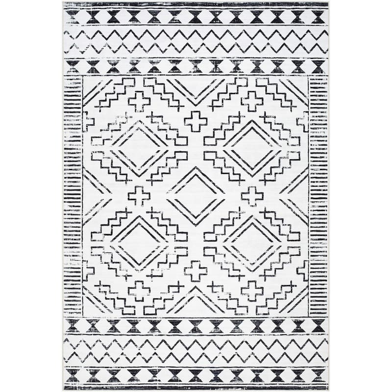 Livabliss Scandinavian Lavable Tribal Washable Area Rug