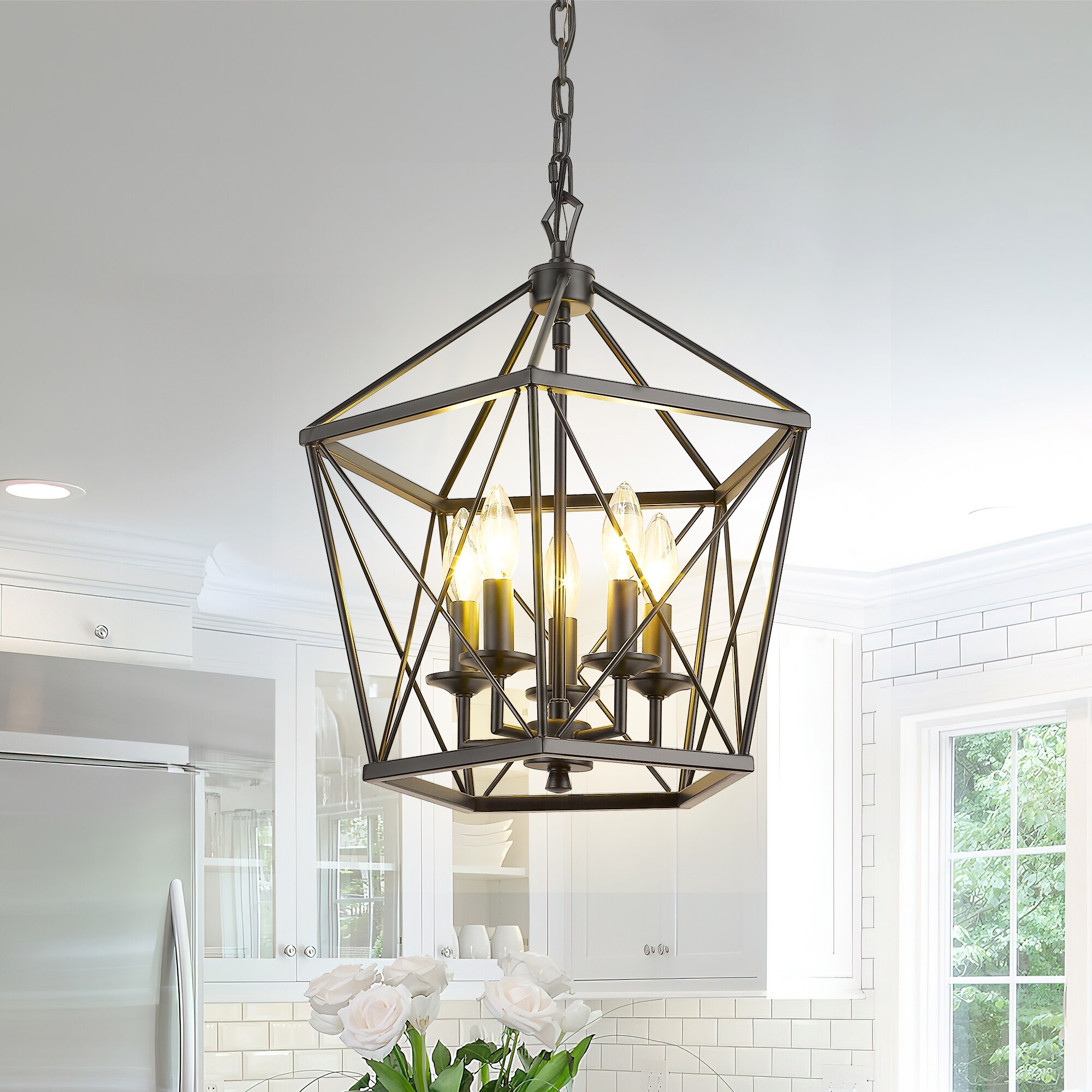 5 light lantern chandelier hotsell