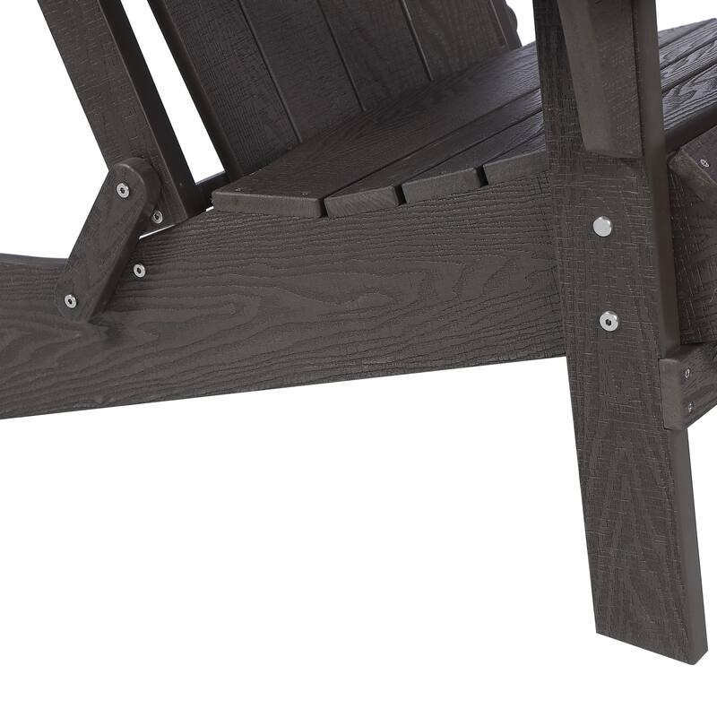 Seaton Folding Poly Adirondack Chair with Pull-out Ottoman