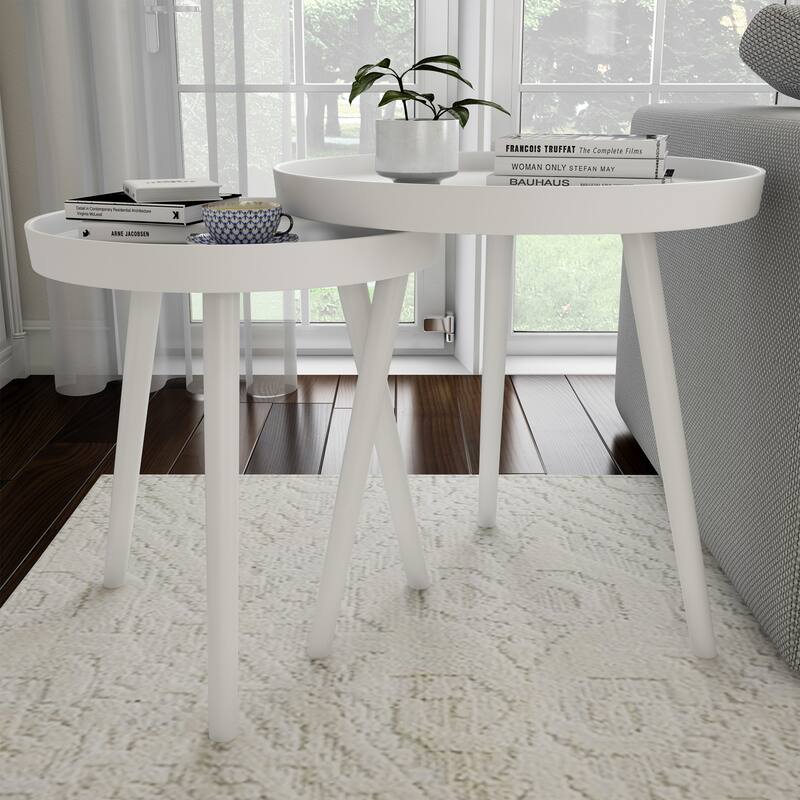 Lavish Home Set of 2 Nesting End Tables
