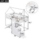 preview thumbnail 19 of 26, Twin over Twin Pine House Loft Kids Bed Frame with Slide, Staircase & Storage, Safety Guaranteed, Easy Assembly, Natural