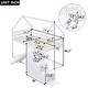 preview thumbnail 5 of 28, White Twin House Bunk Bed with Slide and Storage Staircase for Kids