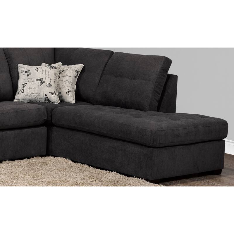 Randi Fabric Tufted Sectional Chaise Sofa