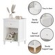preview thumbnail 10 of 16, 26.77'' Wooden Nightstand with Drawer and Shelf for Kids and Adults